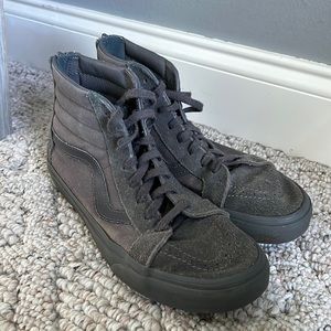 All grey high top vans
